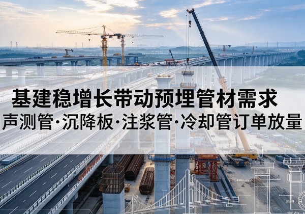 柯城基建稳增长带动预埋监测管材需求，声测管、沉降板、注浆管订单持续放量